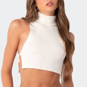 Edikted Knitted Side Lace-Up Top